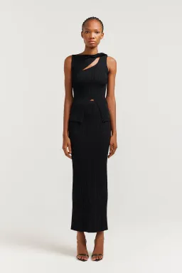 Henne Romee Knit Tank & Skirt Set Black Size AU 6 for rent on The Volte - image 1