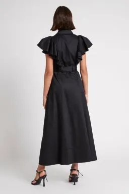 Aje Kindred Frill Sleeve Midi Dress Black Size 6 for rent on The Volte - image 3