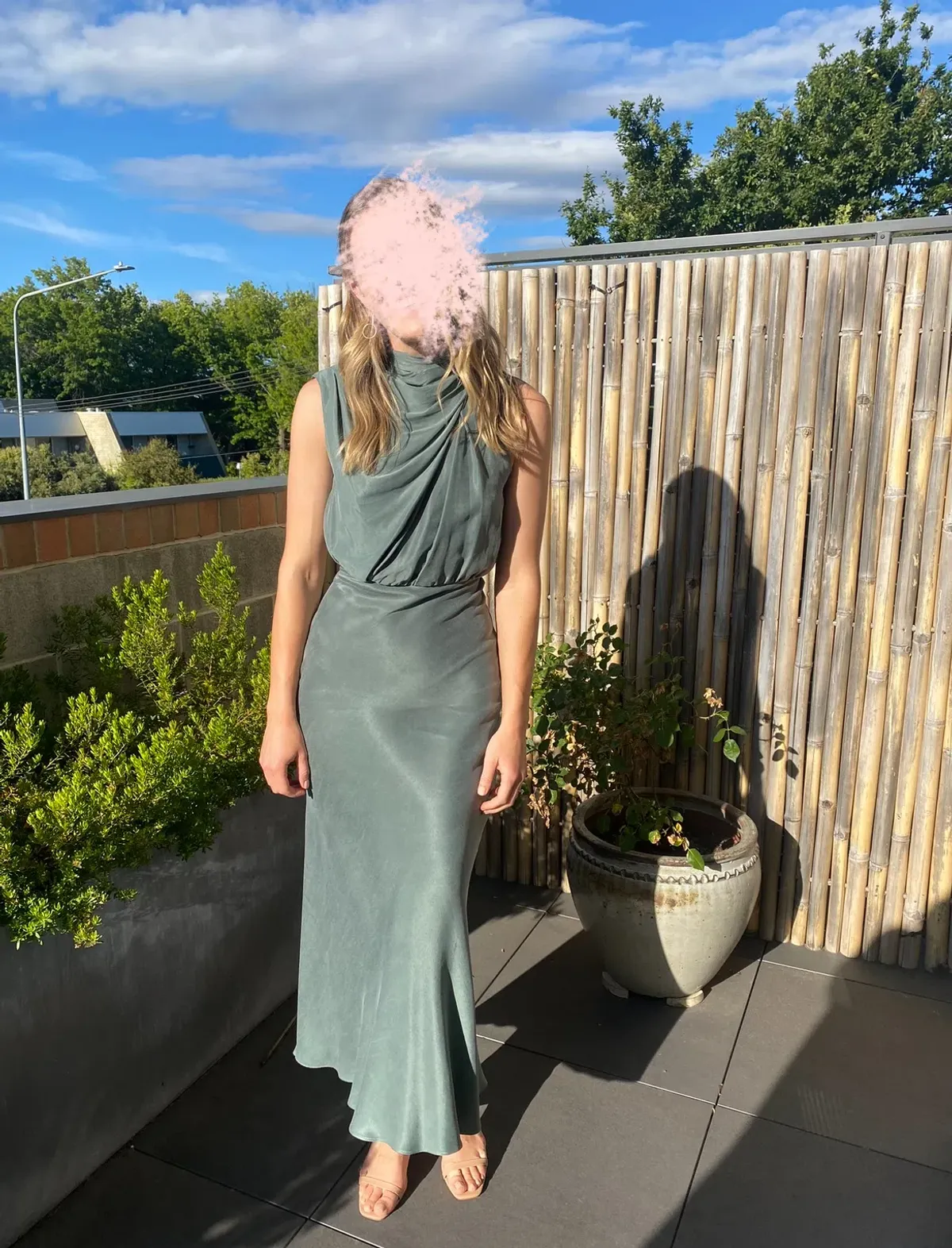 Sheike Maxi Dress Green Size AU 8 - Image 2