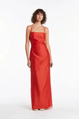 Sir The Label Lucelia Cut Out Midi Dress Red Size 10 for rent on The Volte - image 1