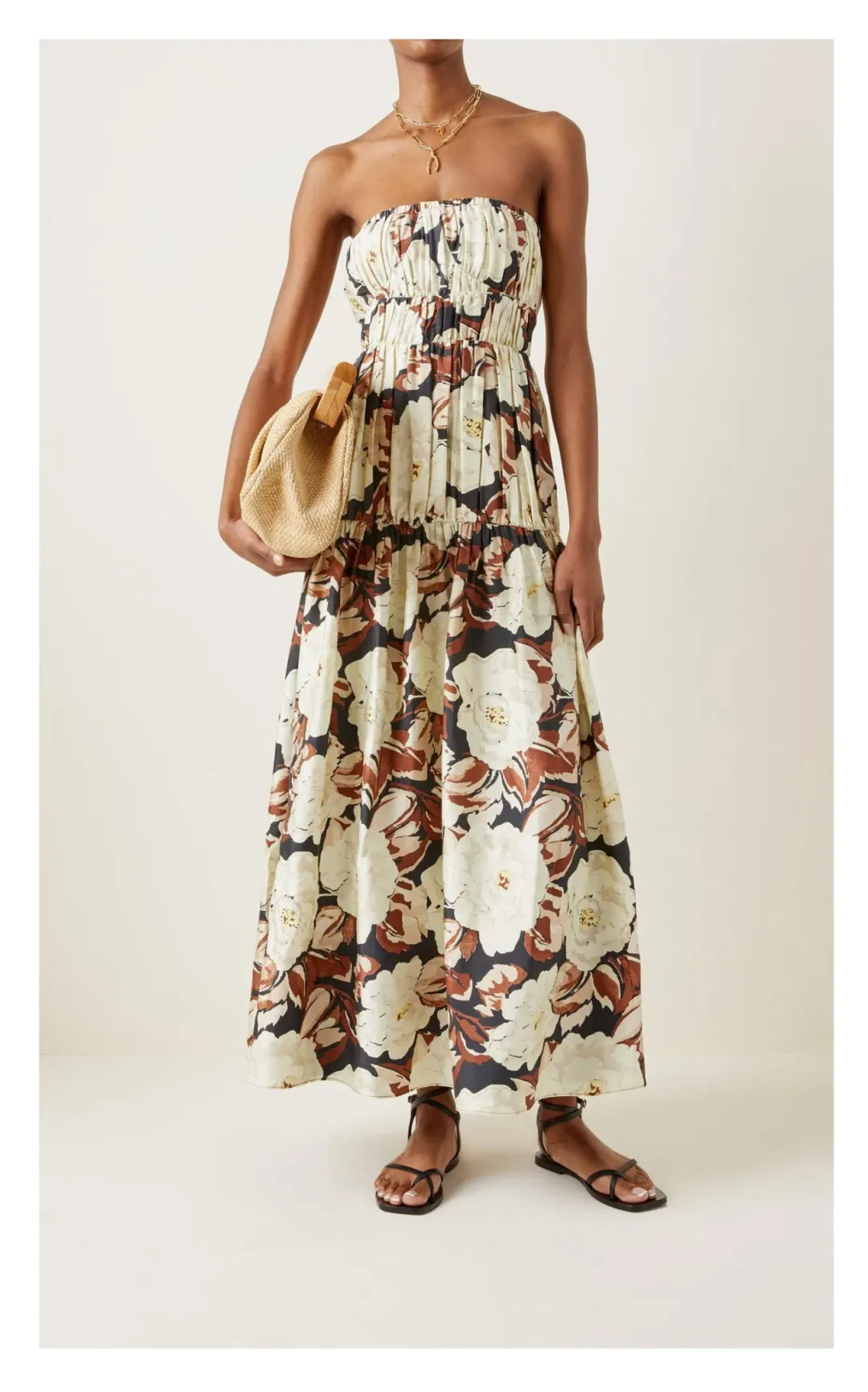 Sir The Label Vivienne Strapless Gown Floral Print Size 0/ AU 6 for rent on The Volte - main image