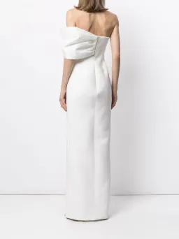 Rachel Gilbert Kace Bow-Shoulder Gown White Size 8 for rent on The Volte - image 2