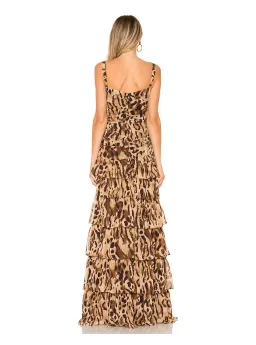 Bronx & Banco Amazon Gown Leopard Print Size 8 for rent on The Volte - image 2