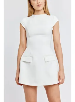 Odd Muse The Ultimate Muse Cap Sleeve Mini Dress White Size XS / AU 6 for rent on The Volte - image 2