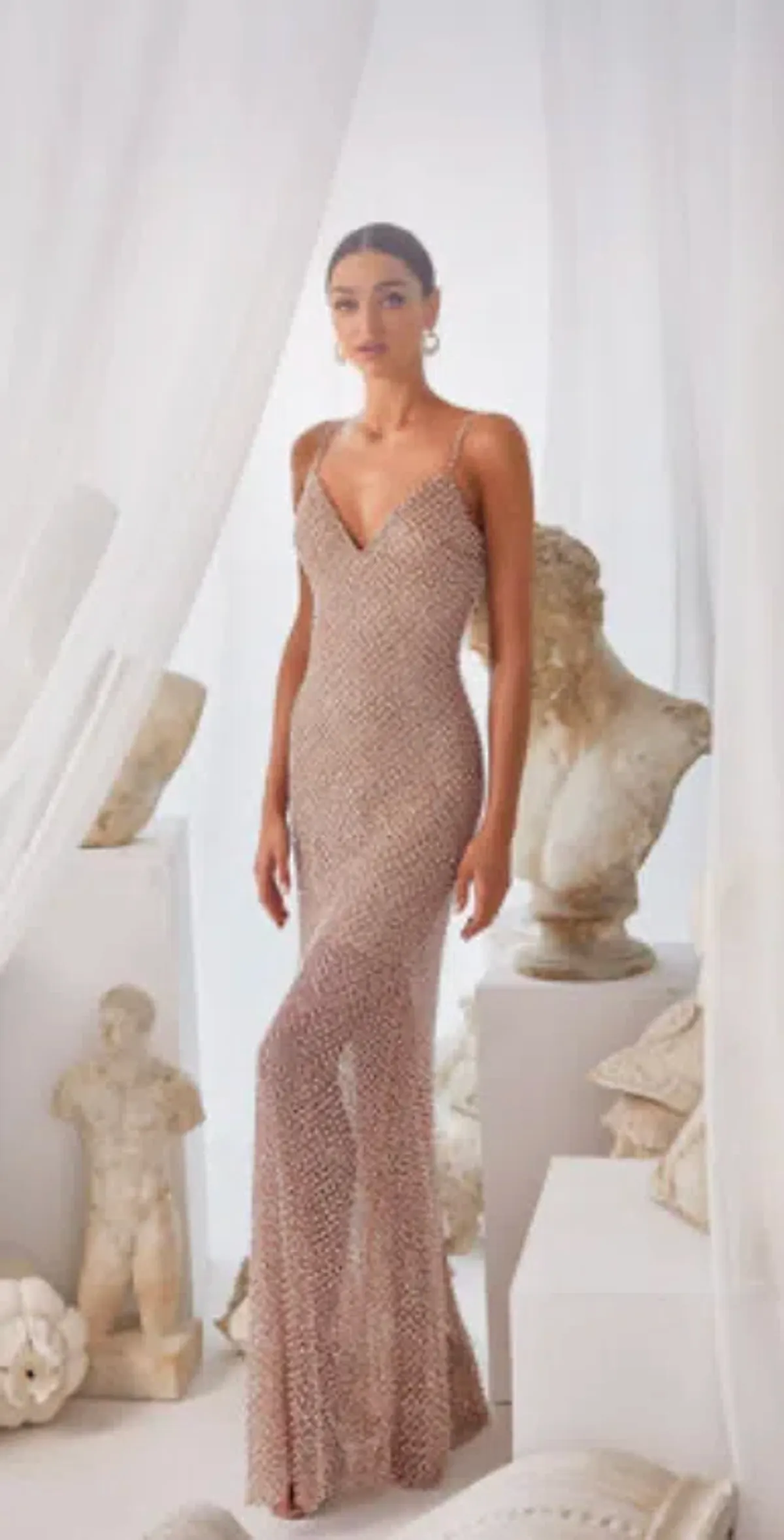 Alamour The Label Elsa Dress Nude Size Small / AU 8 for rent on The Volte - main image