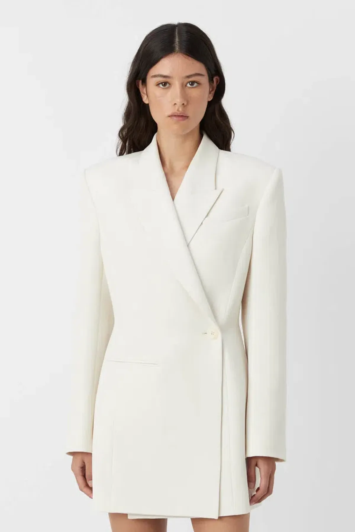 Camilla & Marc Riba Mini Blazer Dress in Cream Size 10 - Image 2