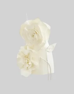 Sierra Darien Voluminous Flower Design Dress Ivoire Size 10 for rent on The Volte - image 1
