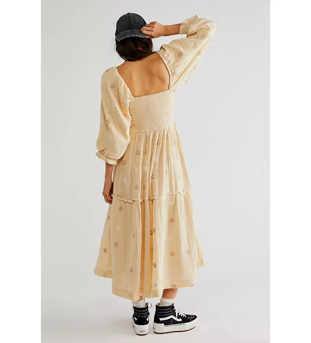 Free People Dahlia Embroidered Maxi Dress Pearl Island Size 14 - Image 2