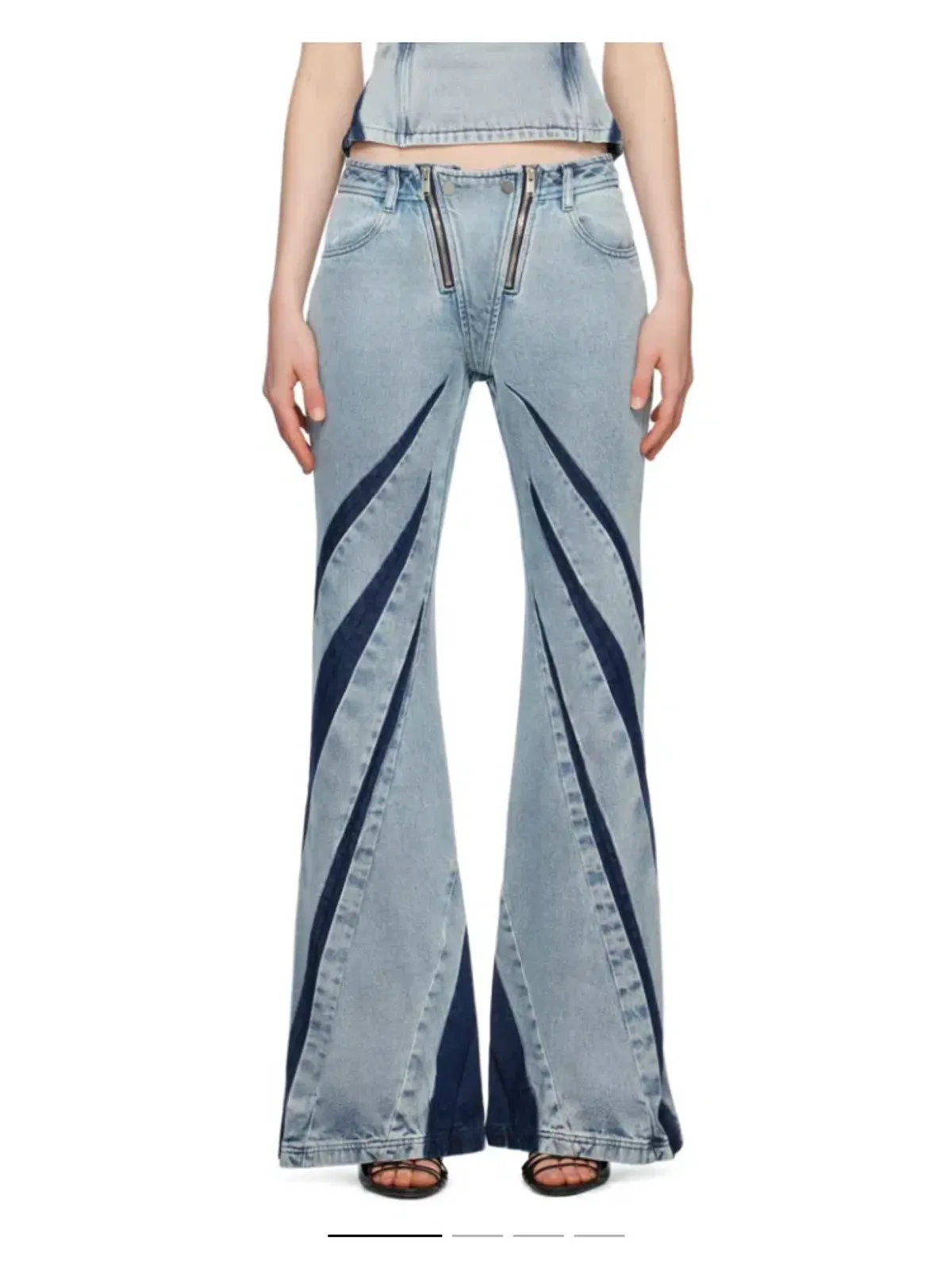 Dion Lee Darted Denim Set Blue Size 8 - Image 3