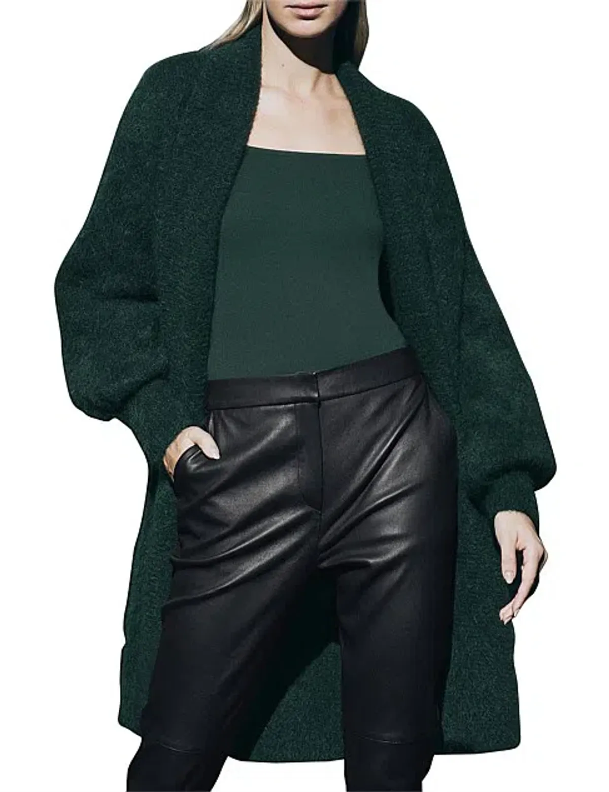 Witchery Annie Mohair Cardigan Green Size XS / AU 6 - Image 1