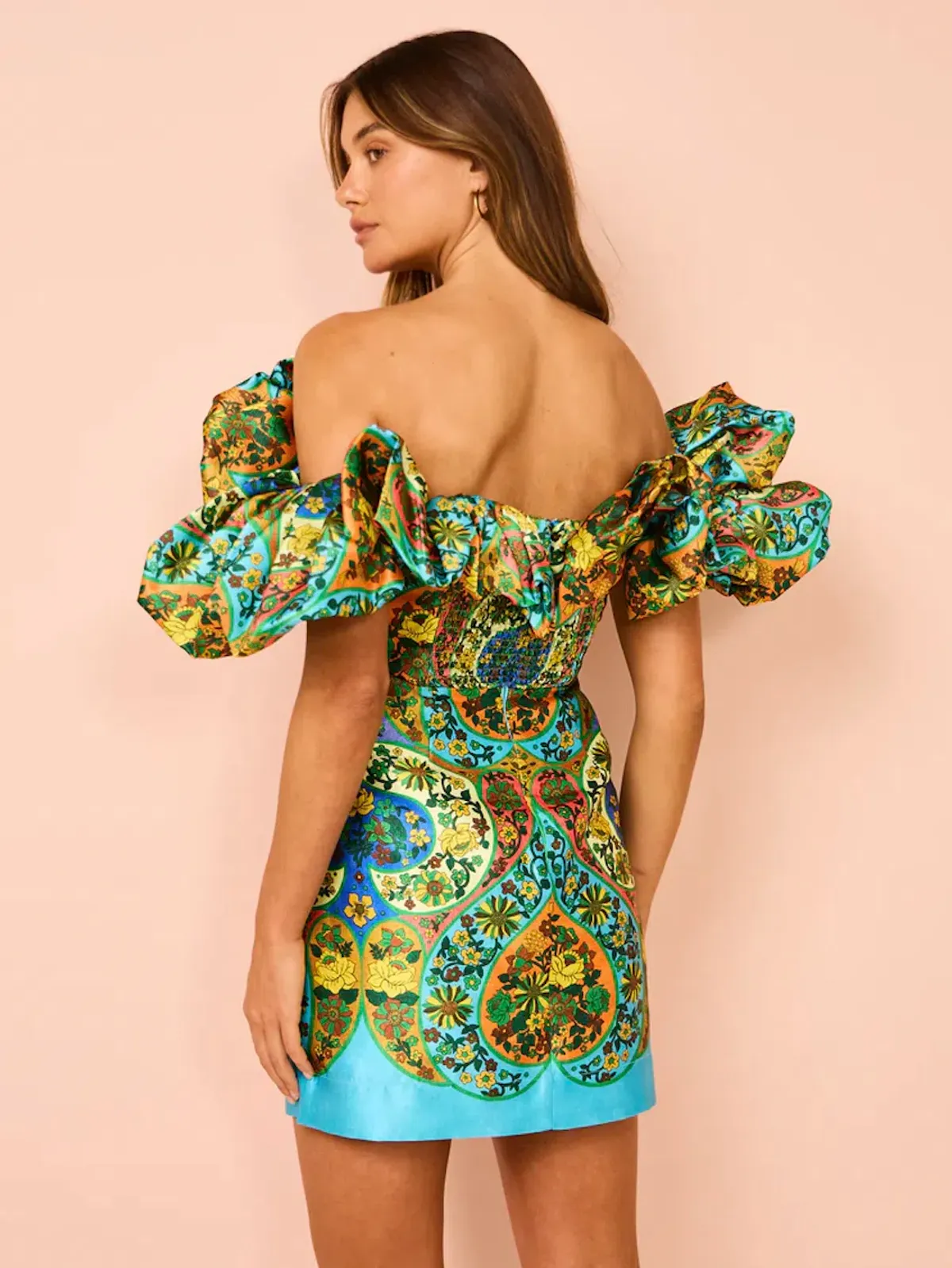 Alemais Sofie Off Shoulder Midi Dress Multi Size 12 - Image 3