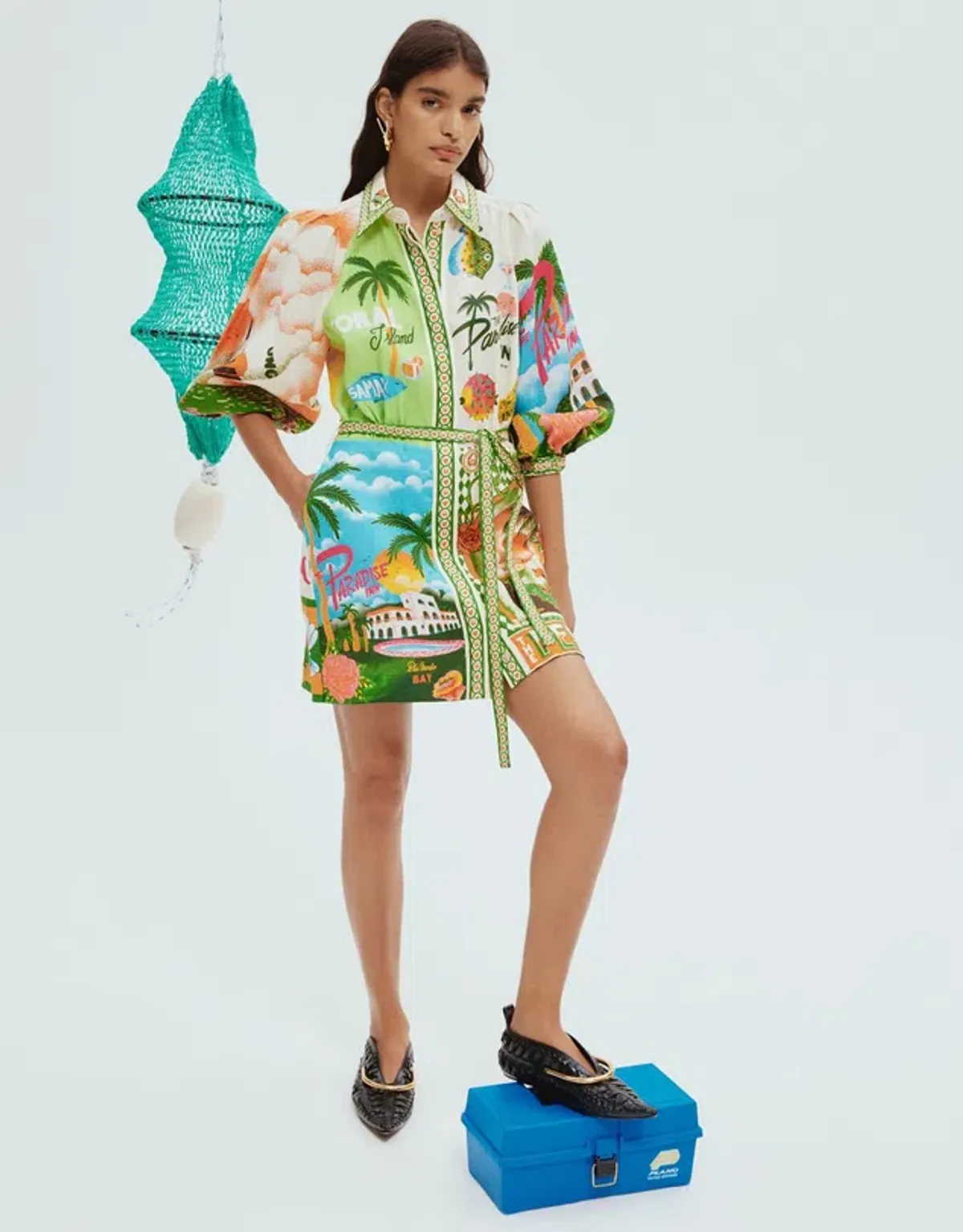 Alemais Paradiso Mini Dress Print Size 14 - Image 1