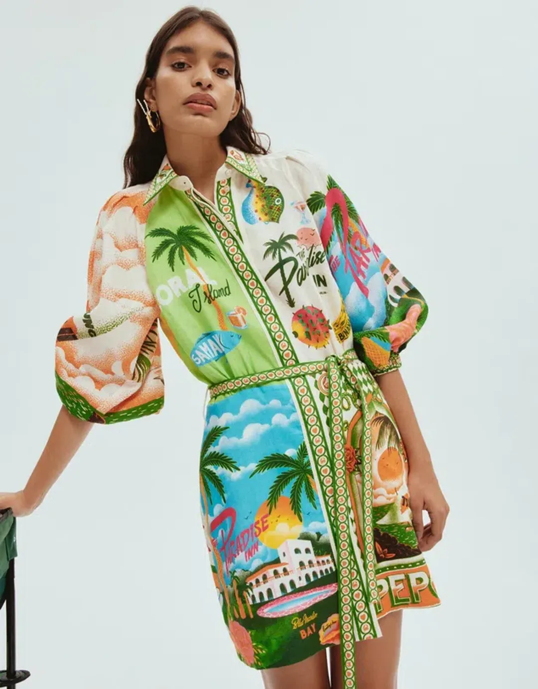 Alemais Paradiso Mini Dress Print Size 14 for rent on The Volte - main image