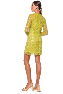 Rachel Gilbert Lucinda Mini Dress Lime Size 8 for rent on The Volte - image 2