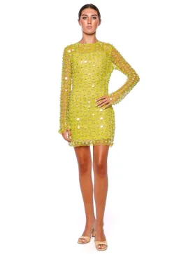 Rachel Gilbert Lucinda Mini Dress Lime Size 8 for rent on The Volte - image 1