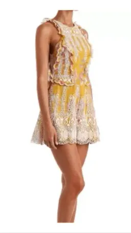 Zimmermann Confetti Scallop Playsuit Floral Size 0/AU 8 for rent on The Volte - image 5