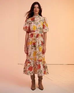 Kate Ford Dahlia Eyelet Gown Floral Size 10 for rent on The Volte - image 1