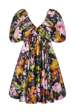 Aje Gabrielle Plunge Mini Dress Midnight Floral Size 8 for rent on The Volte - image 5