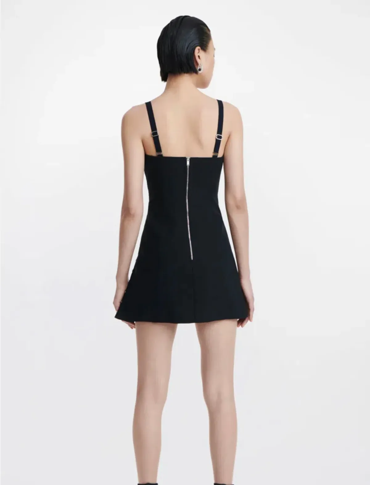 Dion Lee Hook Eye Pocket Dress Black Size 10 - Image 3