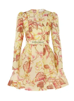 Zimmermann Matchmaker Mini Dress in Yellow Hibiscus Size 2 / AU 12 for rent on The Volte - image 3