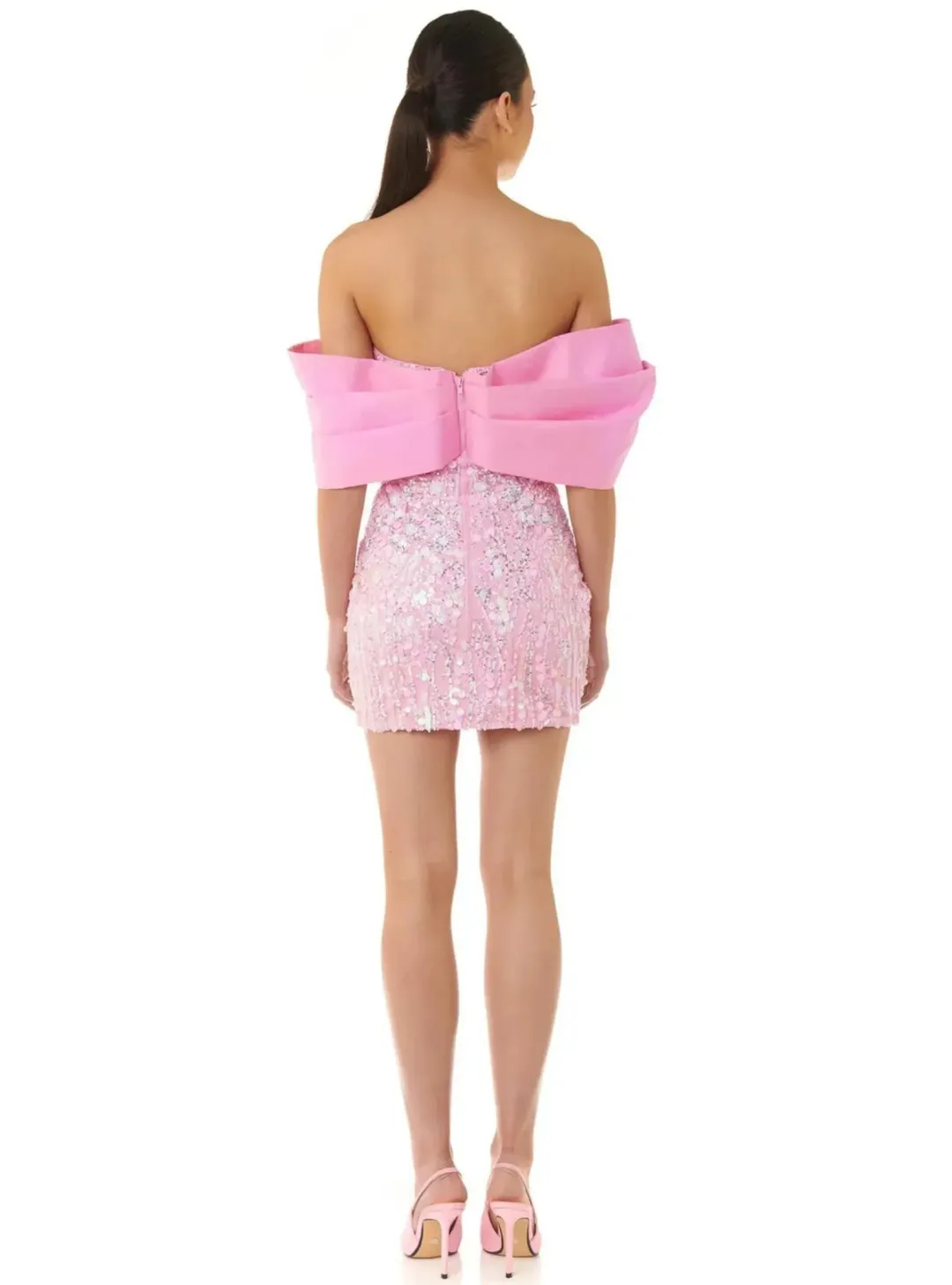 Eliya The Label Bianca Mini Dress Pink Size L / AU 12 for rent on The Volte - main image