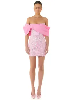 Eliya The Label Bianca Mini Dress Pink Size L / AU 12 for rent on The Volte - image 1