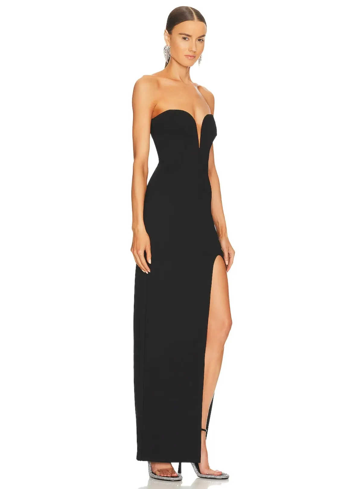 Nicholas Tena Deep V Sweetheart Gown Black Size XS / AU 6 - Image 2