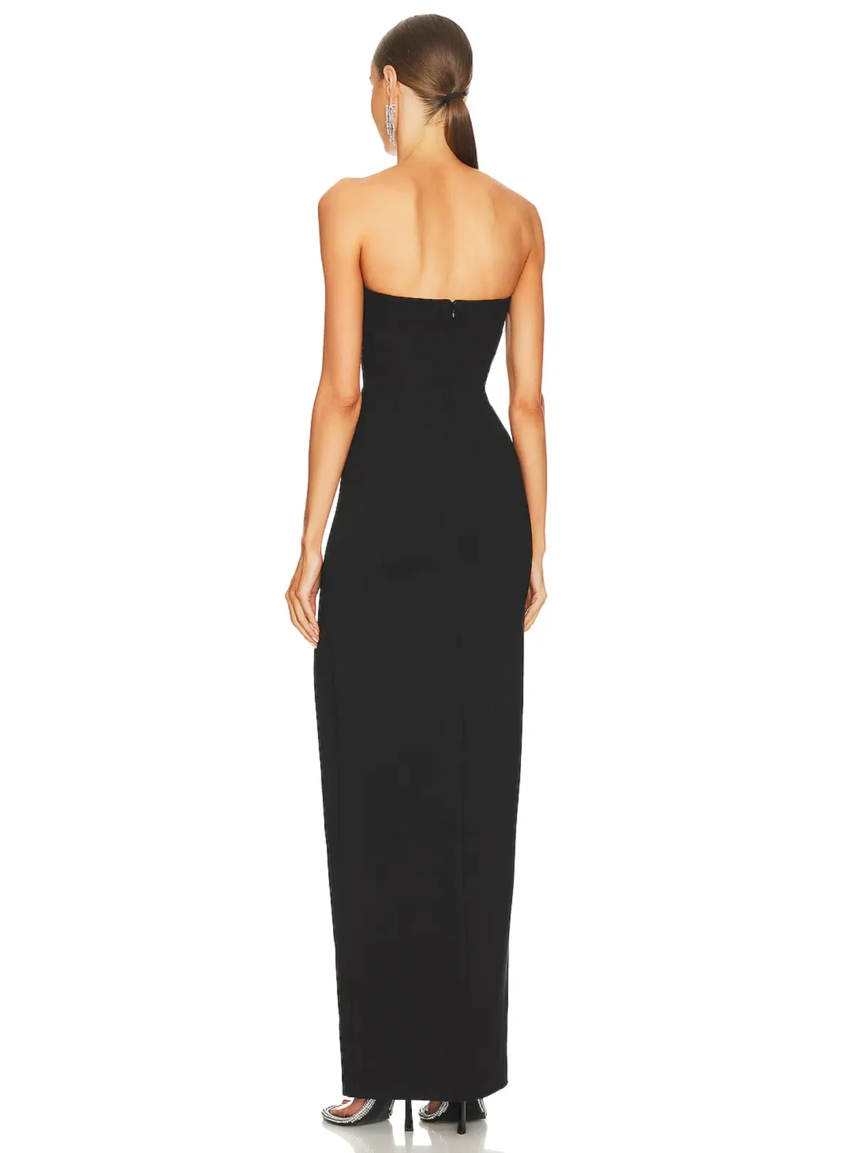 Nicholas Tena Deep V Sweetheart Gown Black Size XS / AU 6 - Image 3