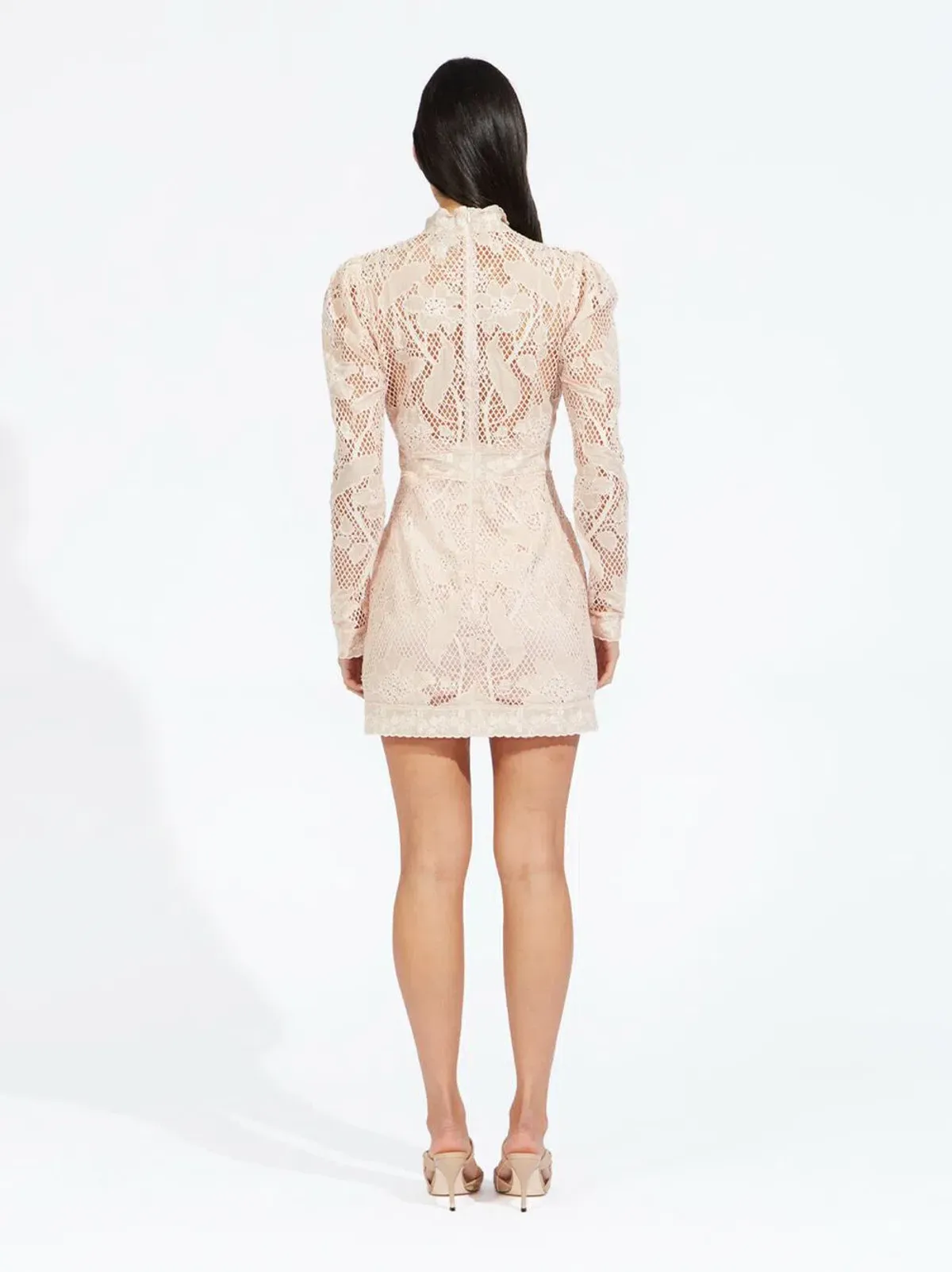 Alice McCall Floral Vine Mini Dress Chai Latte Size 8 - Image 3