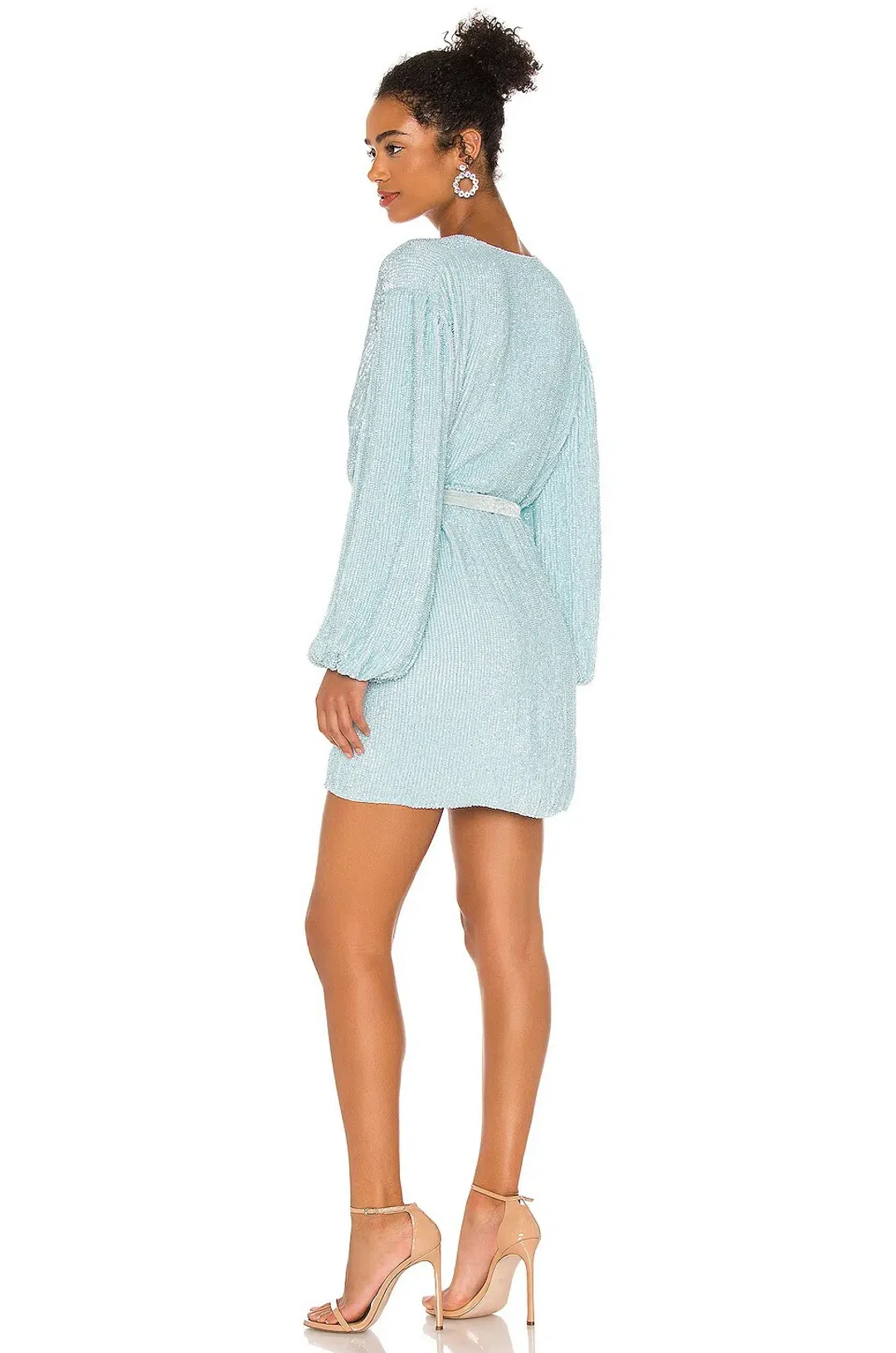 Retrofete Gabrielle Robe Dress Baby Blue Size 6 for rent on The Volte - main image