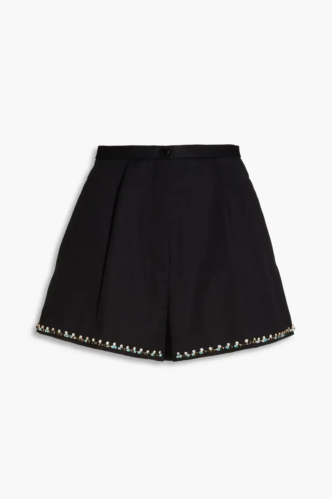 Sandro Fluro Satin Crop Pink, Effie Shirt Pink and Java Embellished Twill Shorts Black Size 8 for rent on The Volte - main image