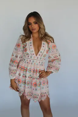 Zimmermann Brighton Plunge Dress Multi Size 3 / Au 14 for rent on The Volte - image 4
