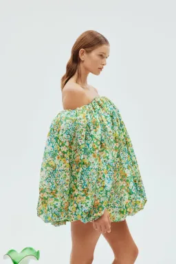 Alemais Francis Bubble Mini Dress Floral Size 6 for rent on The Volte - image 2