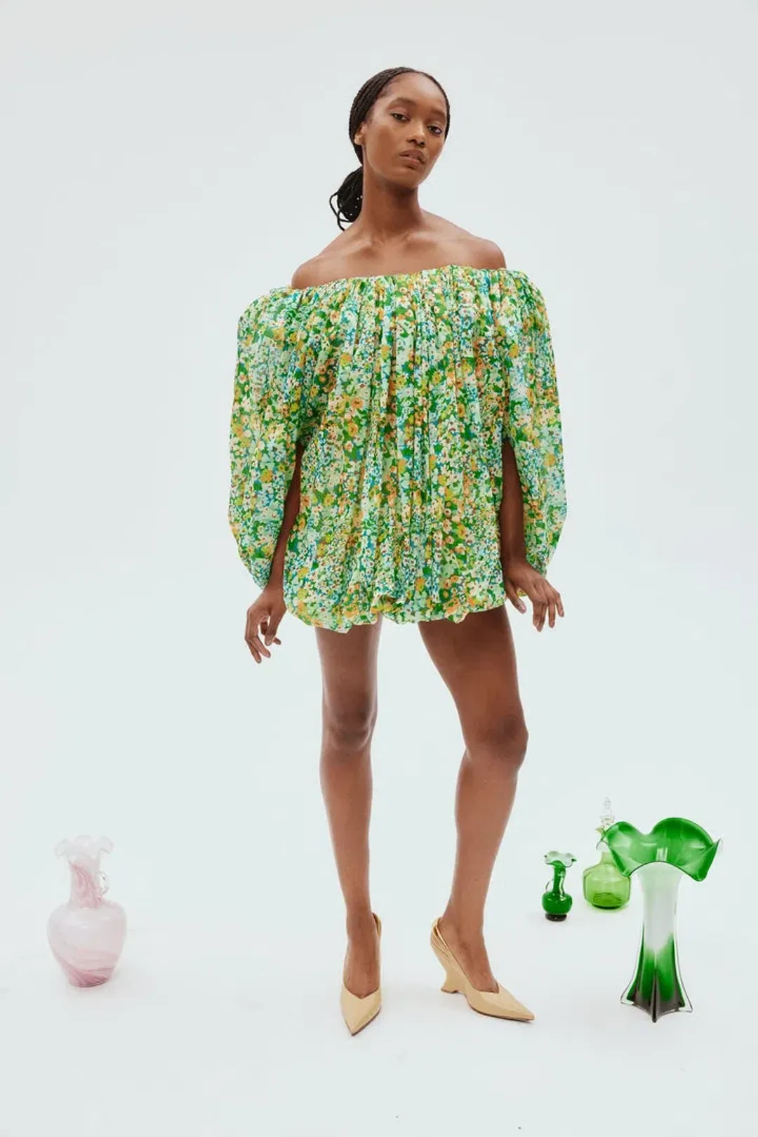 Alemais Francis Bubble Mini Dress Floral Size 6 for rent on The Volte - main image