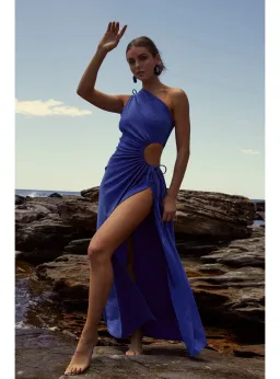 Sonya Moda Nour Shimmer Dress Blue Size AU 16 for rent on The Volte - image 1