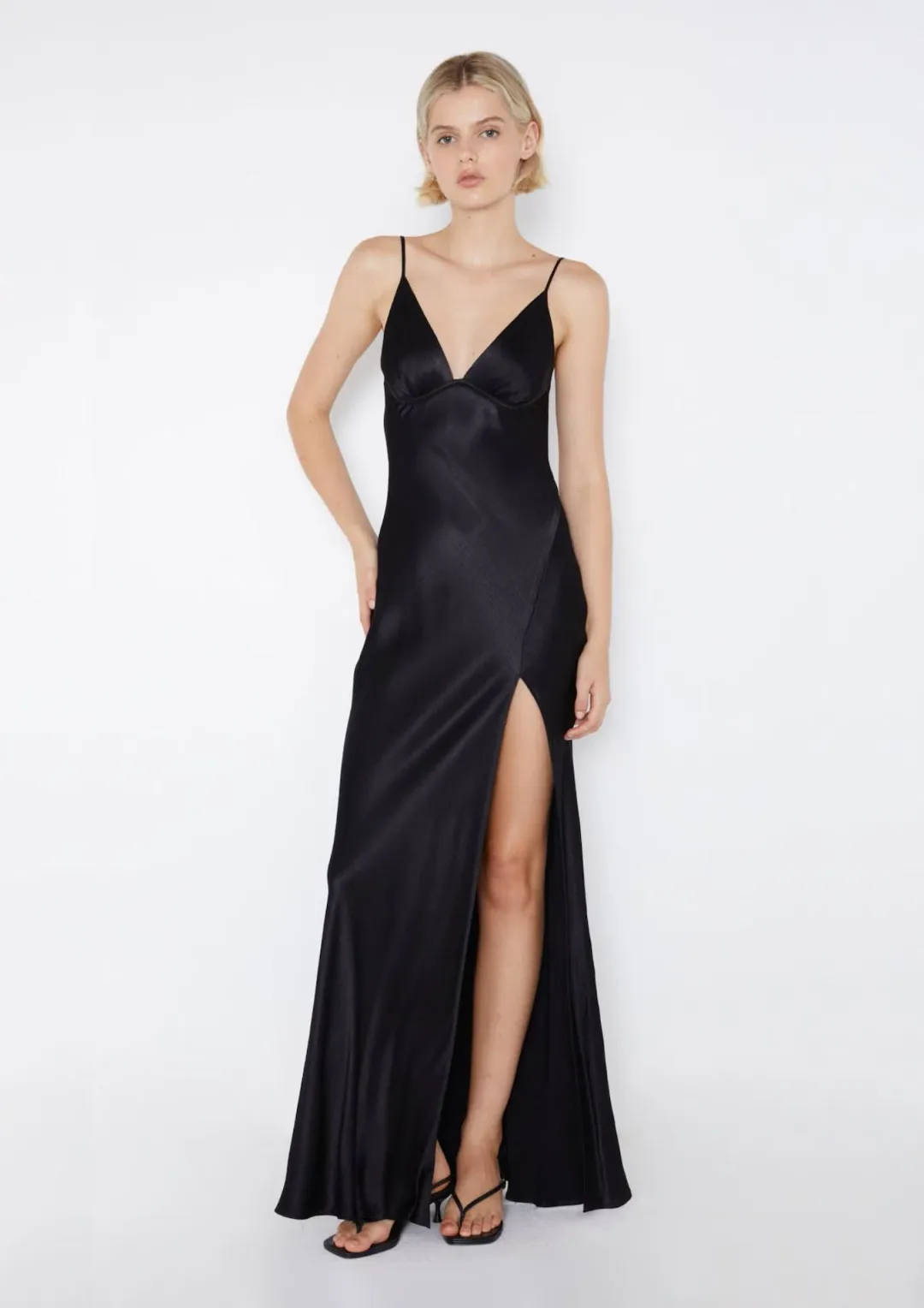Bec & Bridge Ren Split Maxi Dress in Black Size 6 for rent on The Volte - main image