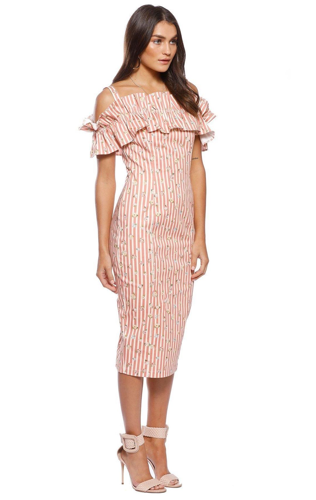 Pasduchas Brio Stripe Midi Dress Print Size 6 for rent on The Volte - main image