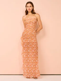 Bec & Bridge Firefly Strapless Dress in Fiesta Floral Size 8 for rent on The Volte - image 1