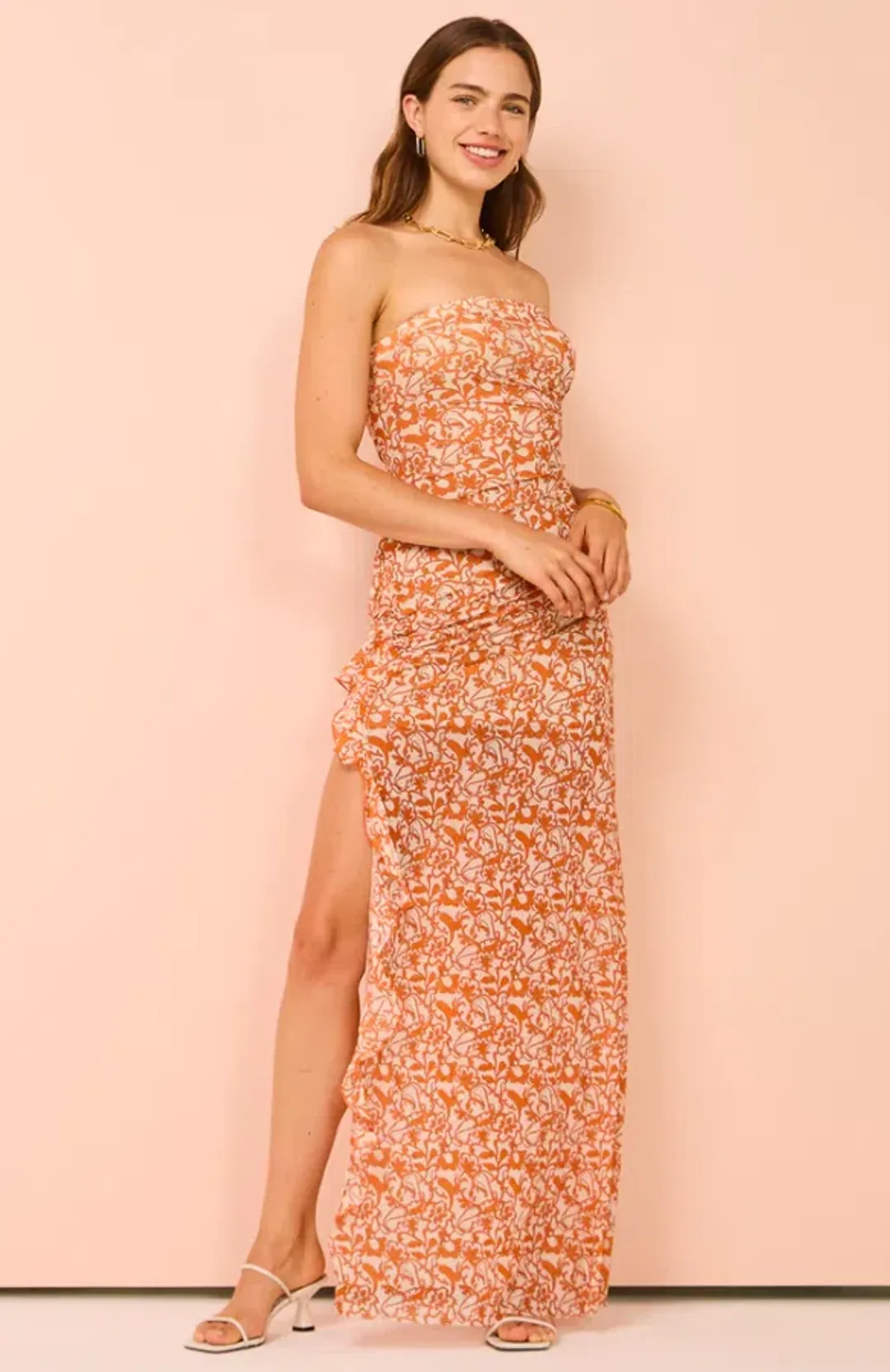 Bec & Bridge Firefly Strapless Dress in Fiesta Floral Size 8 for rent on The Volte - main image
