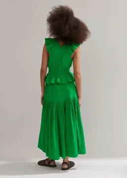 Me+Em Cheesecloth Maxi Dress in Spring Green Size 10 for rent on The Volte - image 3