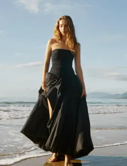 Aje Violette Bubble Hem Maxi Dress Black Size AU 6 for rent on The Volte - image 5