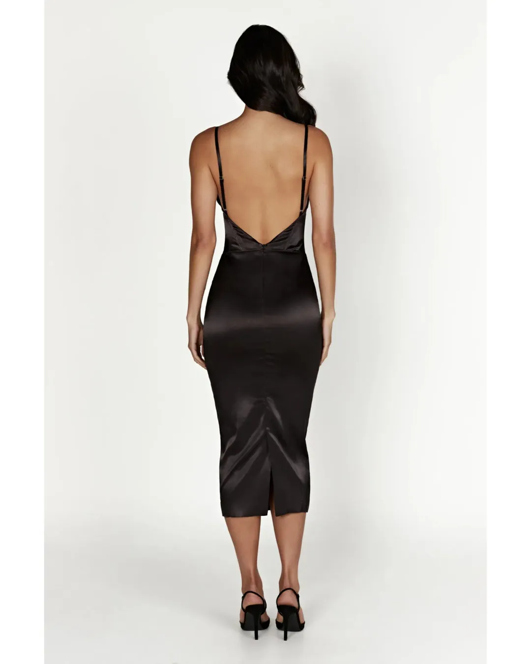 Meshki Brie Corset Midi Dress Black Size S / AU 8 for rent on The Volte - main image