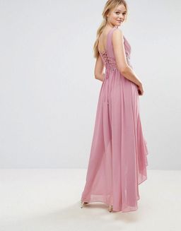 Y.A.S Maxi Dress With Embroidered Bodice And Hi Lo Hem Size 10 for rent on The Volte - image 2
