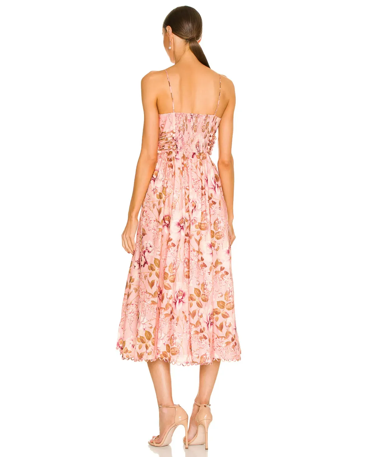 Zimmermann Rosa Laced Picnic Dress Pink Floral Size 2 / AU 12 - Image 3