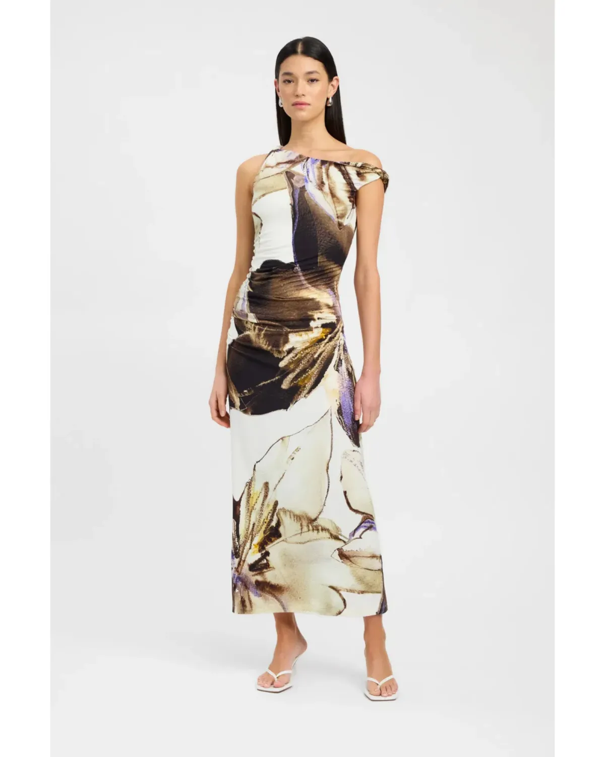 Kookai Ava Maxi Dress Cream/Floral Size AU 8 - Image 1