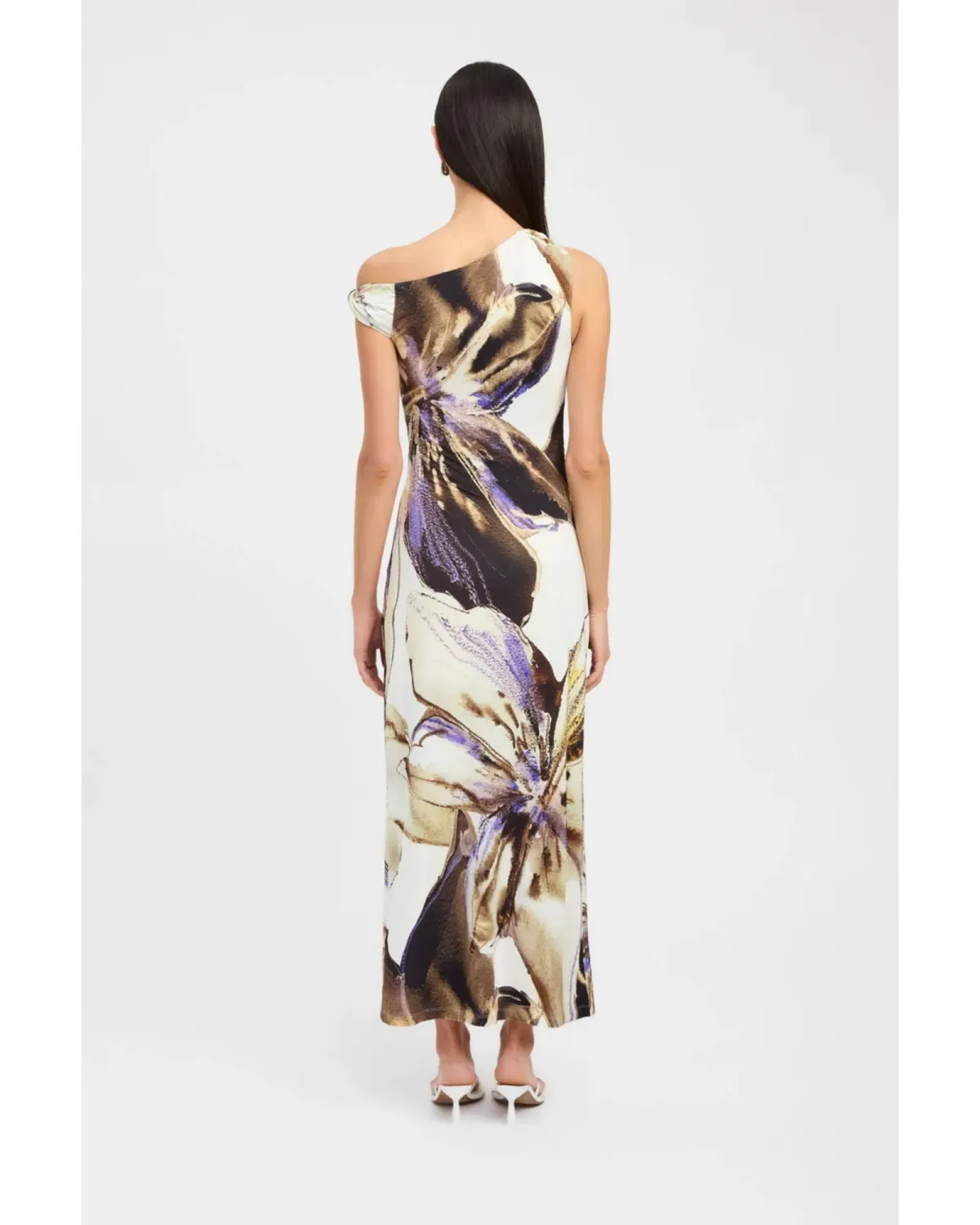 Kookai Ava Maxi Dress Cream/Floral Size AU 8 - Image 3