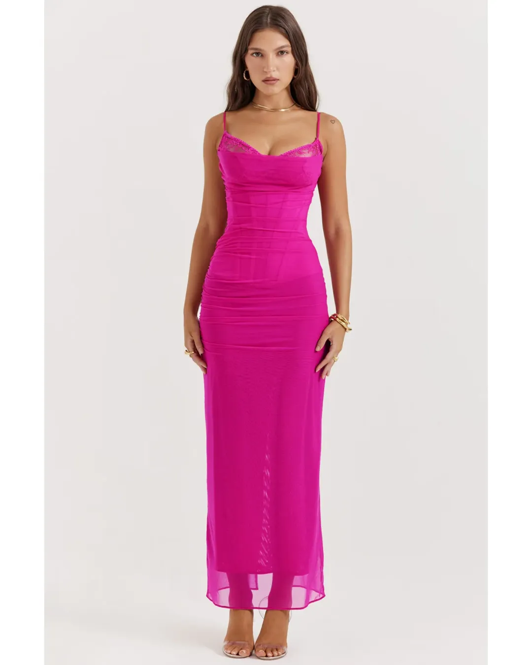 House of CB Nalini Maxi Dress Fuchsia Size S / AU 8 for rent on The Volte - main image