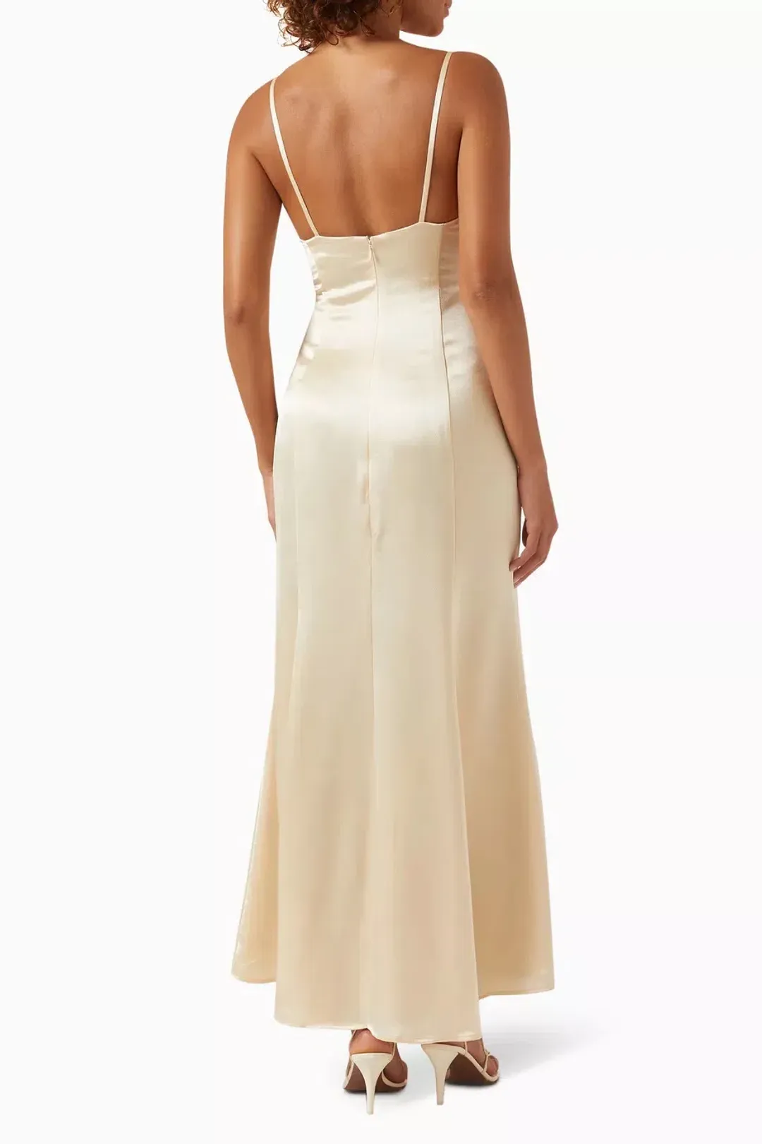 Anna Quan Catalina Cut Out Dress Buff Beige 14 for rent on The Volte - main image