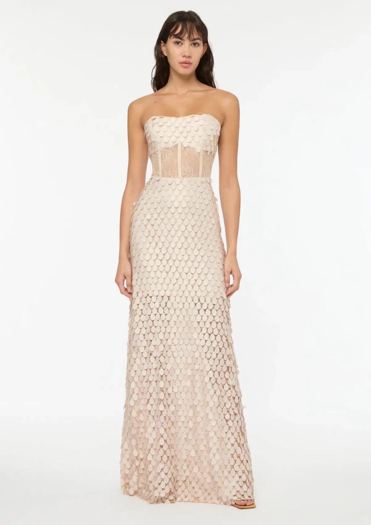 Manning Cartell Supreme Extreme Strapless Gown Chalk Size 8 - Image 1
