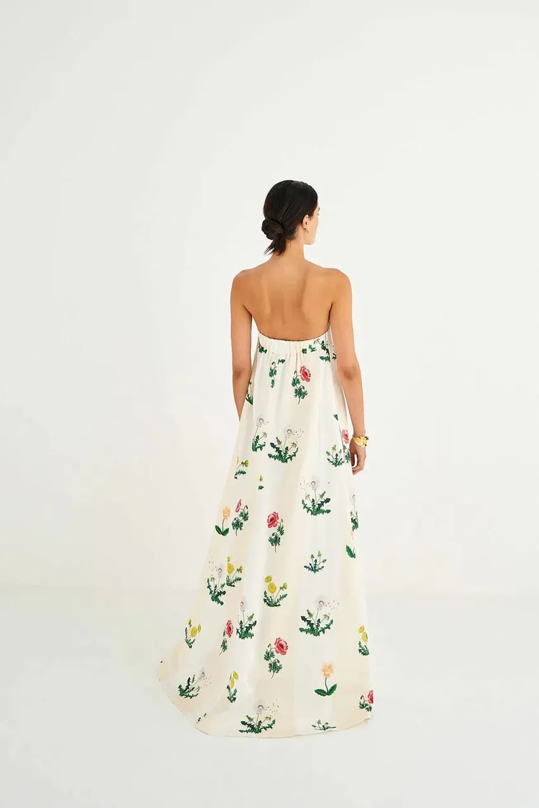 Oroton Poppy Print Gown Cream Floral 10 for rent on The Volte - main image